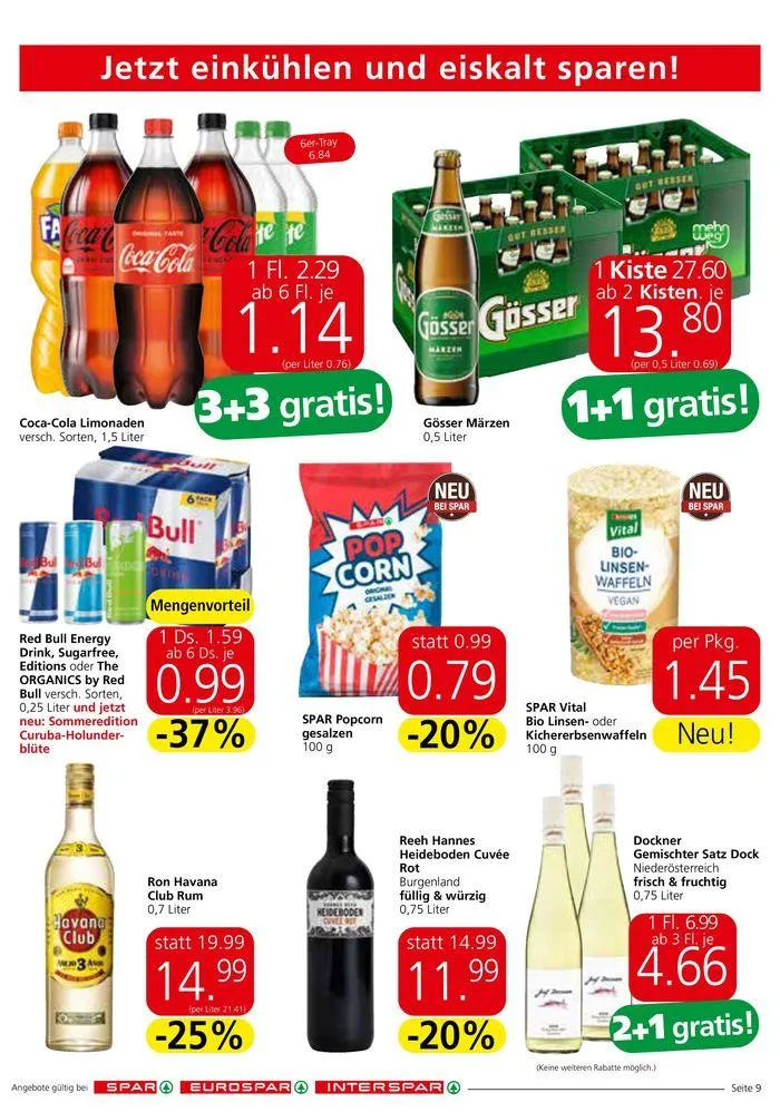 Spar flugblatt von 31. Juli bis 14. August 2024 - Flugblätt seite 9