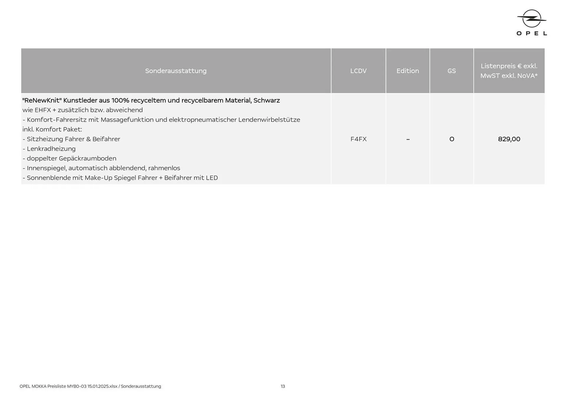Opel Flugblatt von 8. Oktober bis 31. Oktober 2026 - Flugblätt seite  13