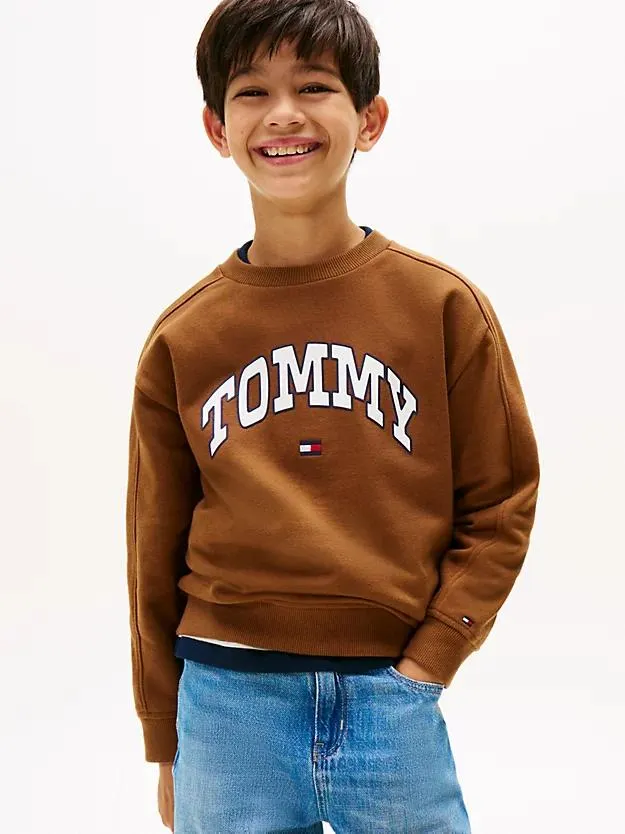 Varsity Rundhals-Sweatshirt mit Logo-Print