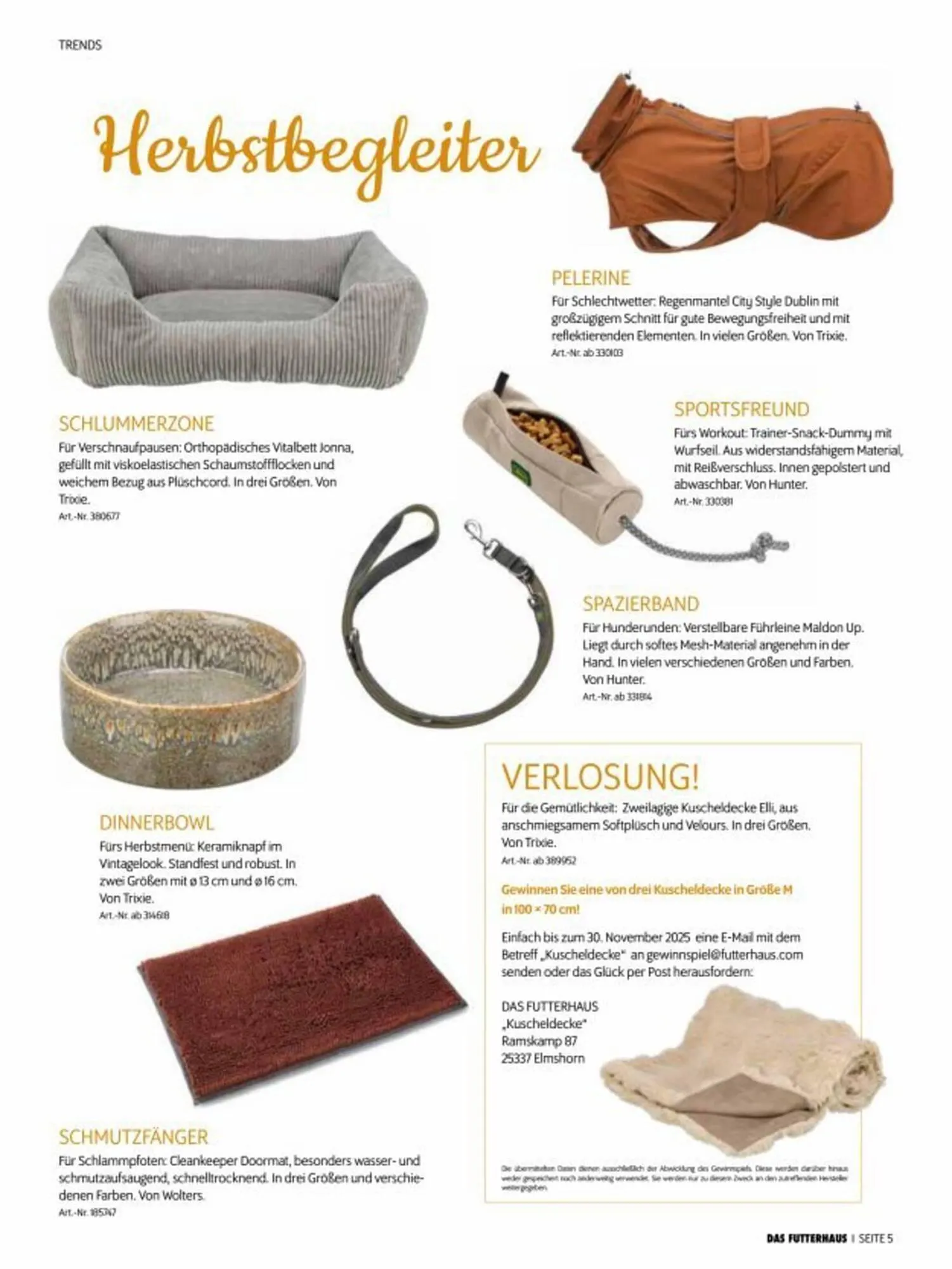 Das Futterhaus Prospekt von 3. Oktober bis 30. November 2025 - Flugblätt seite 5