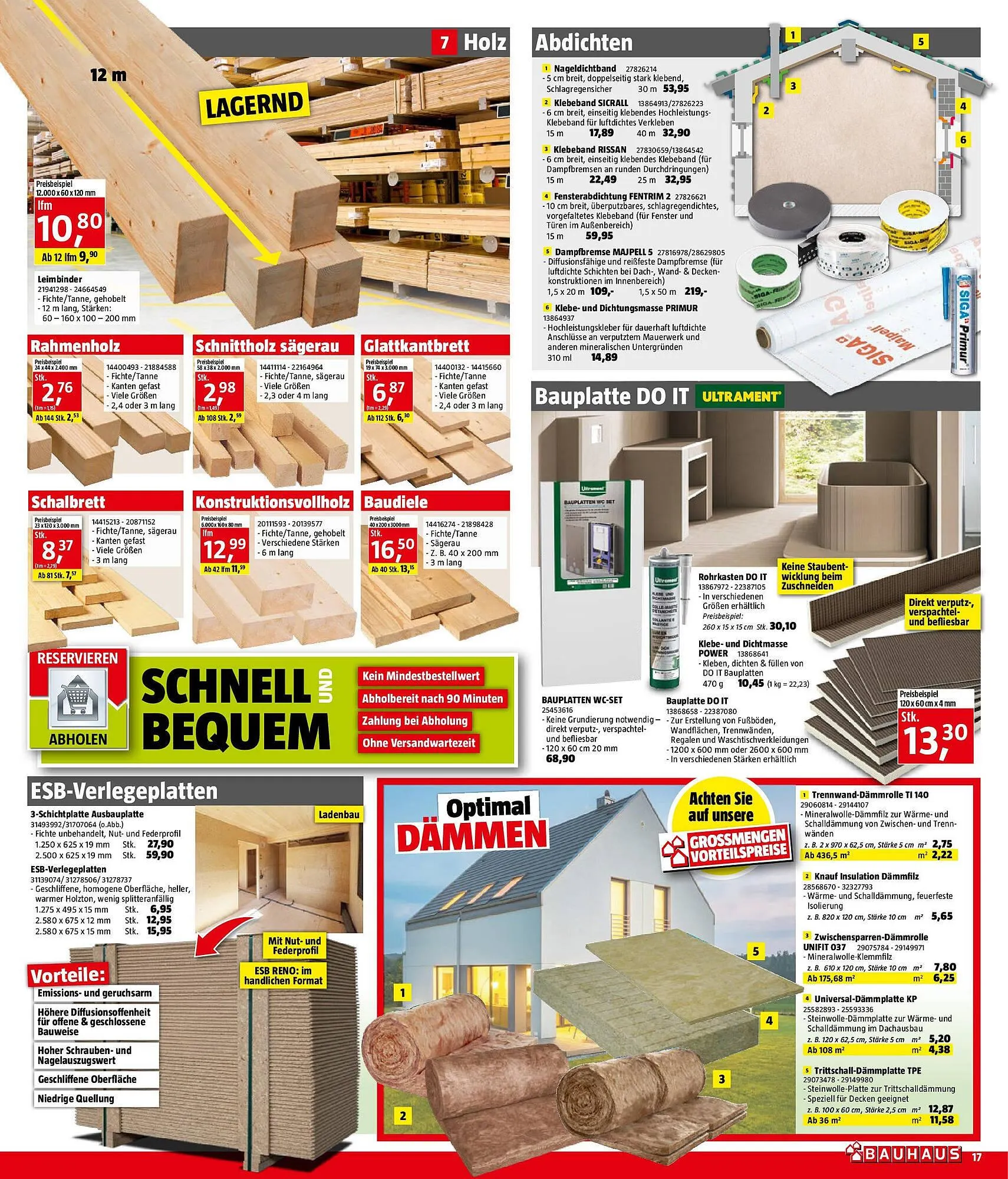 Bauhaus Flugblatt von 15. Oktober bis 4. November 2025 - Flugblätt seite  17