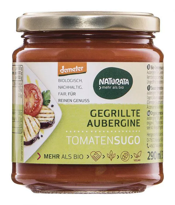 NATURATA Tomatensugo mit gegrillter Aubergine 290ml