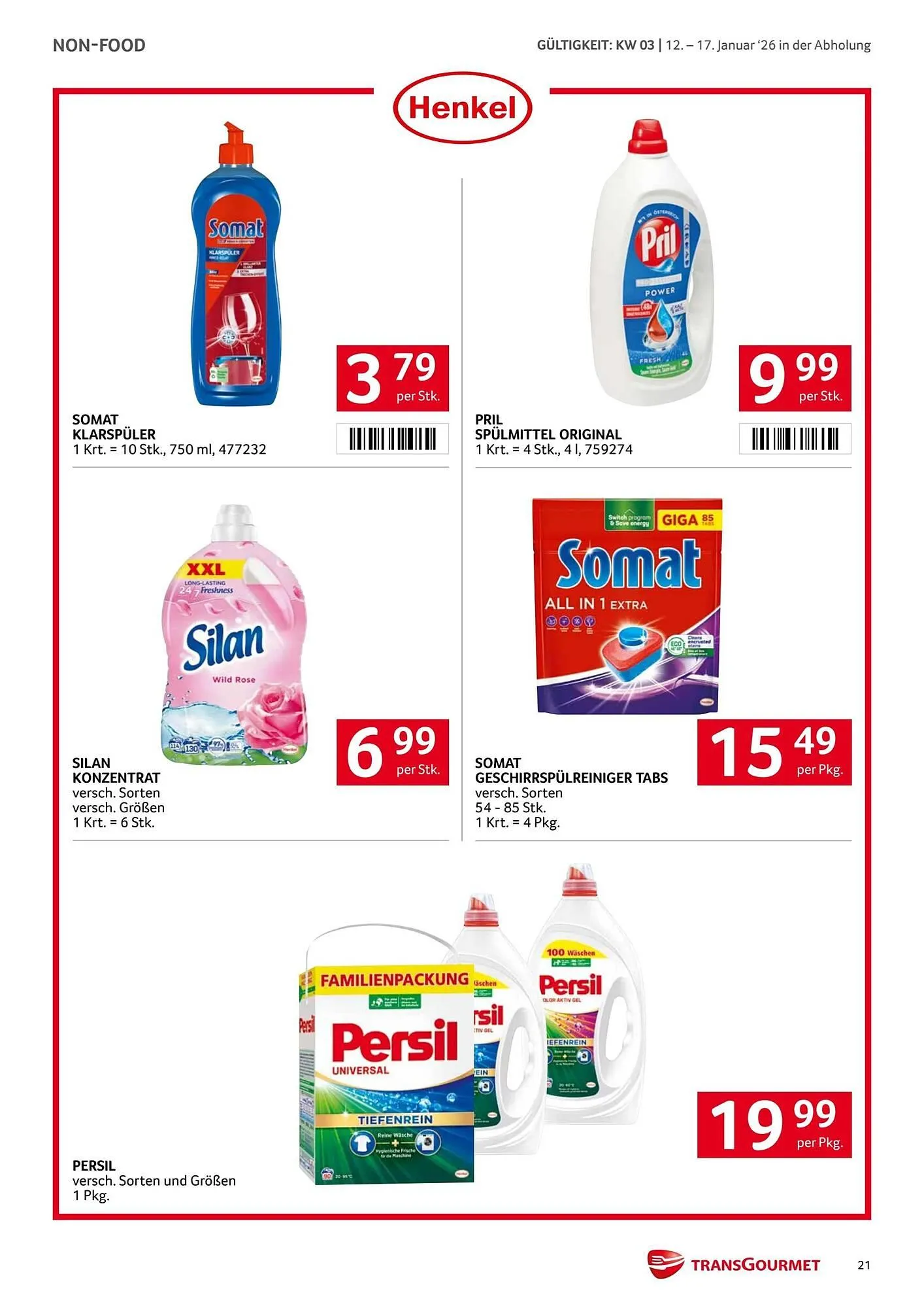 Transgourmet Flugblatt von 12. Jänner bis 17. Jänner 2026 - Flugblätt seite  20