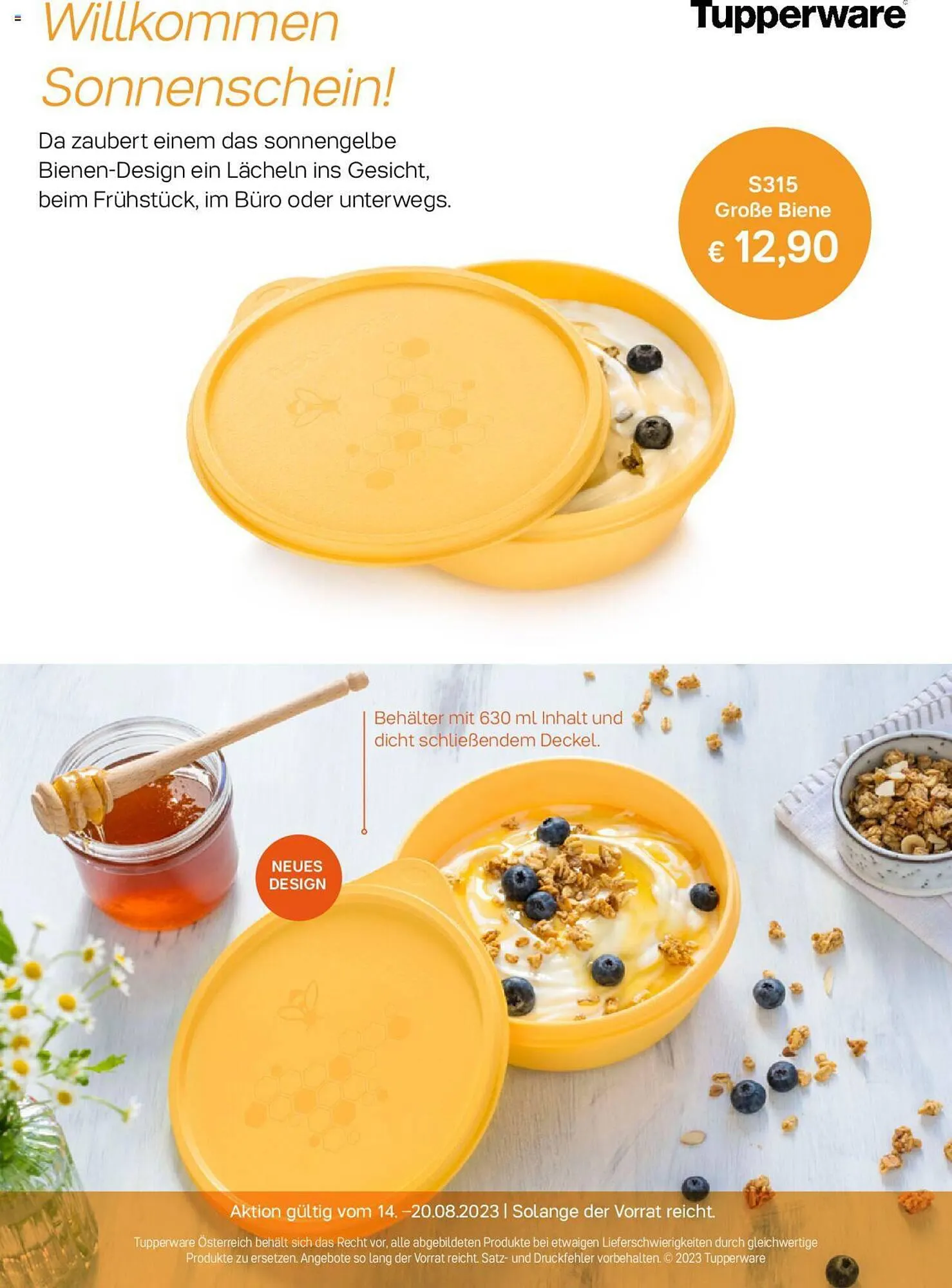 Tupperware Flugblatt von 14. August bis 20. August 2023 - Flugblätt seite 3