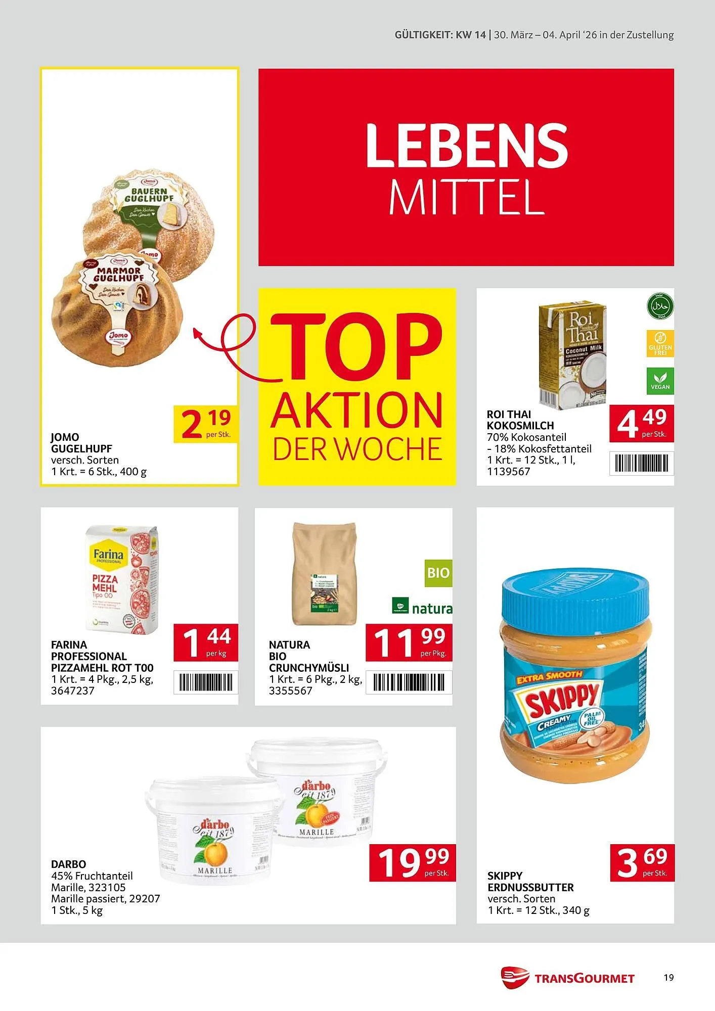 Transgourmet Flugblatt von 30. März bis 4. April 2026 - Flugblätt seite  19