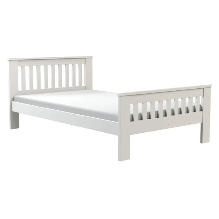 Steiner Shopping Einzelbett / Gästebett Caesio 04, massiv, Farbe: Weiß - Liegefläche: 120 x