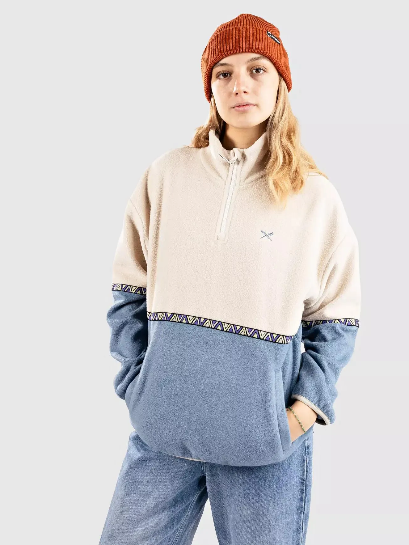 Holina Fleece Troyer Half-Zip Fleece Pullover