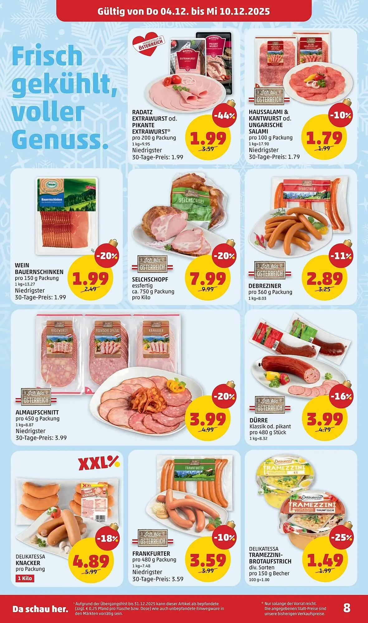 PENNY Flugblatt von 4. Dezember bis 10. Dezember 2025 - Flugblätt seite 8