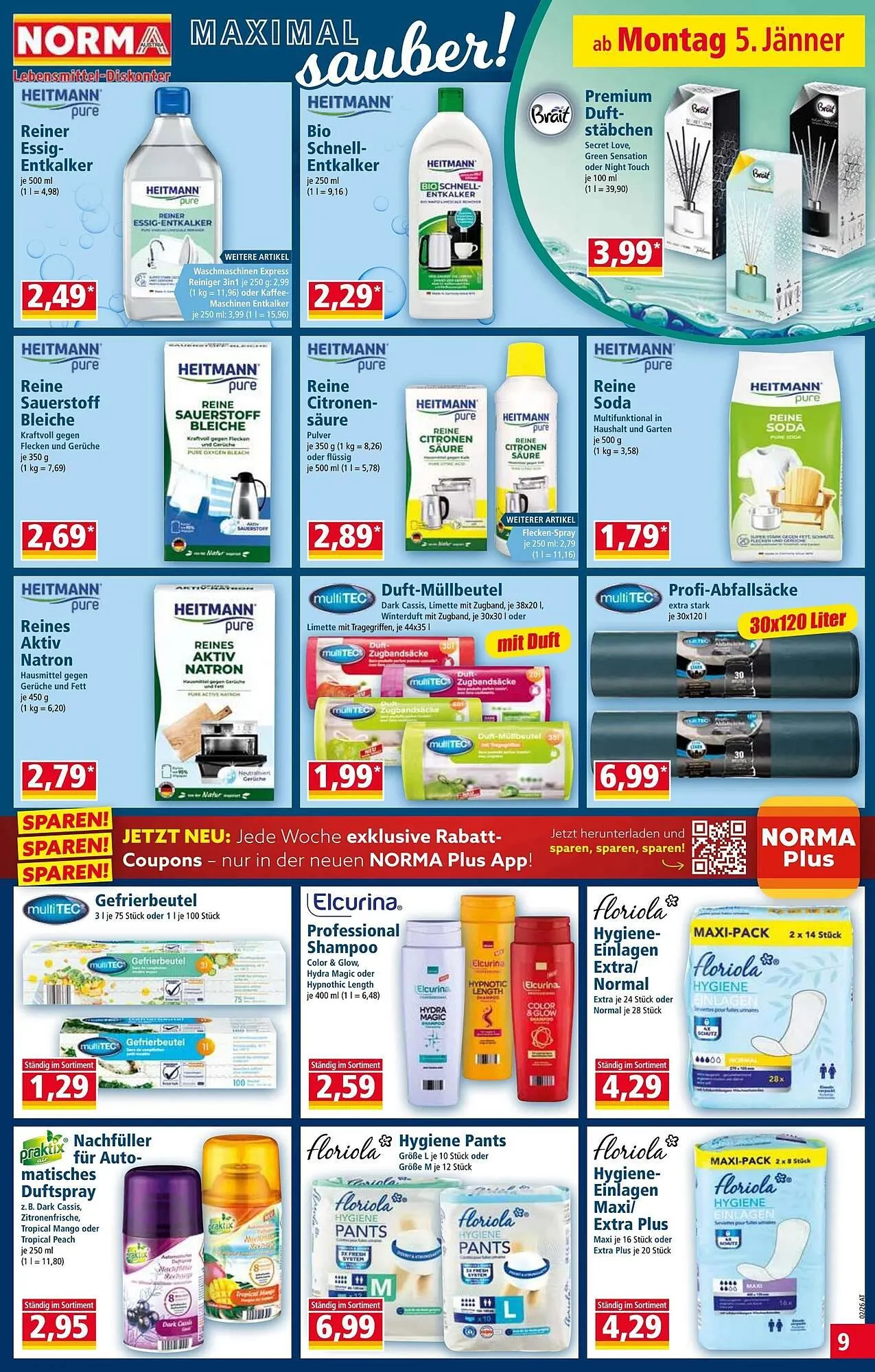 Norma Prospekt von 5. Jänner bis 11. Jänner 2026 - Flugblätt seite 9