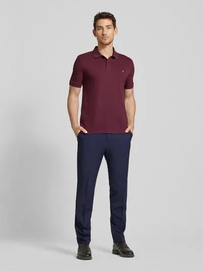 Poloshirt mit Label-Detail in bordeaux