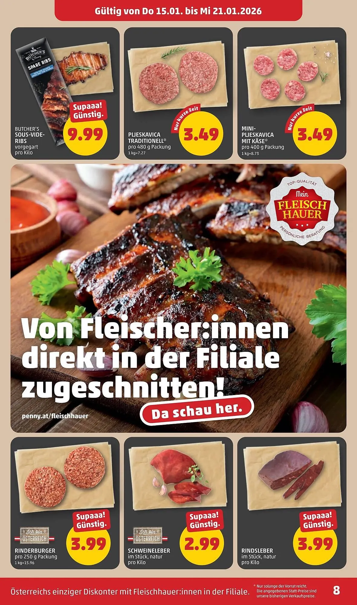 PENNY Flugblatt von 15. Jänner bis 21. Jänner 2026 - Flugblätt seite  8