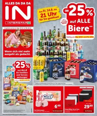 INTERSPAR Flugblatt von 13. August bis 26. August 2026 - Flugblätt seite  1