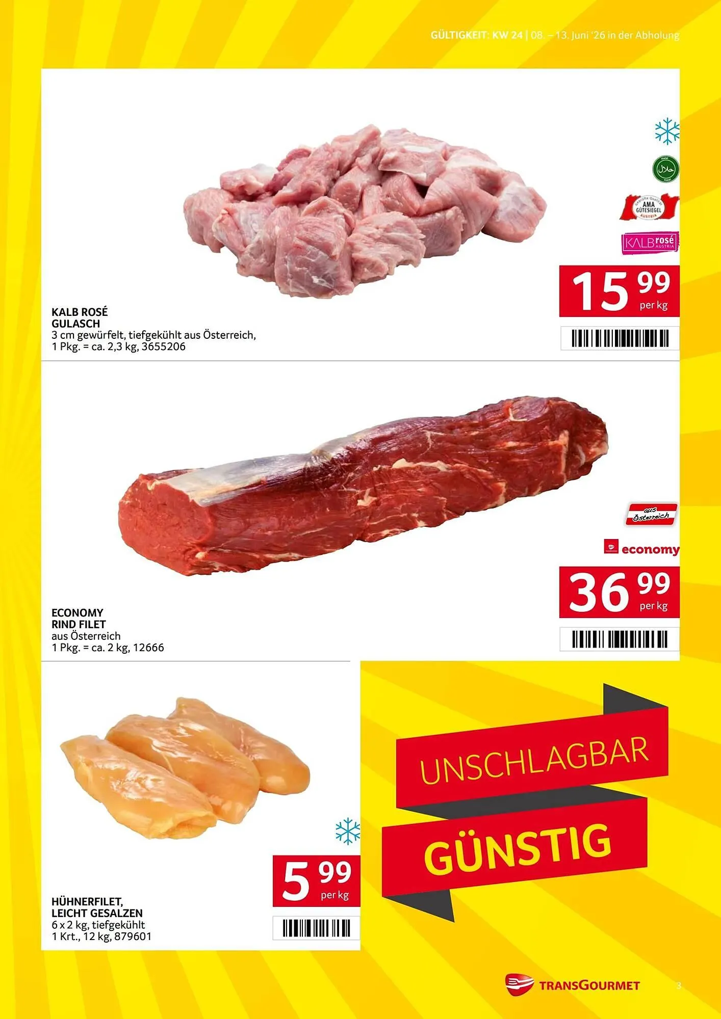 Transgourmet Flugblatt von 8. Juni bis 13. Juni 2026 - Flugblätt seite  3