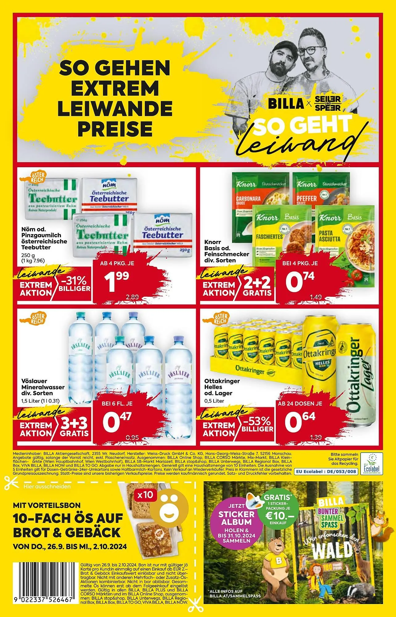 Billa Corso Flugblatt von 26. September bis 2. Oktober 2024 - Flugblätt seite  16