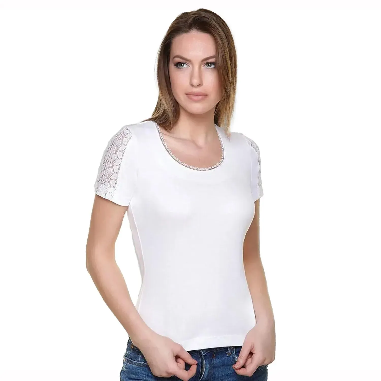 Damen Trachten T-Shirt “Bettina”, Weiß