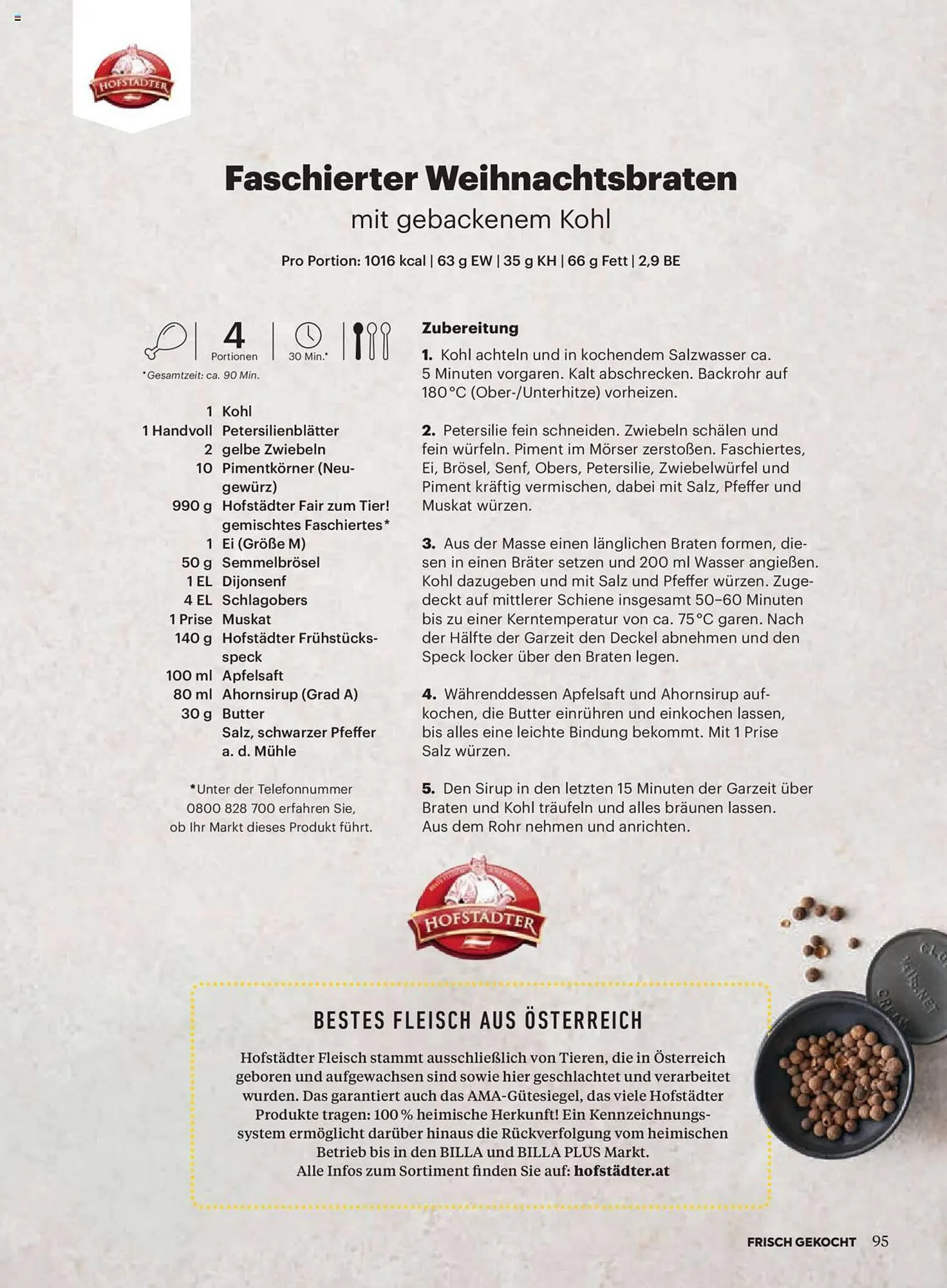 Billa Flugblatt von 1. Dezember bis 31. Dezember 2023 - Flugblätt seite 95