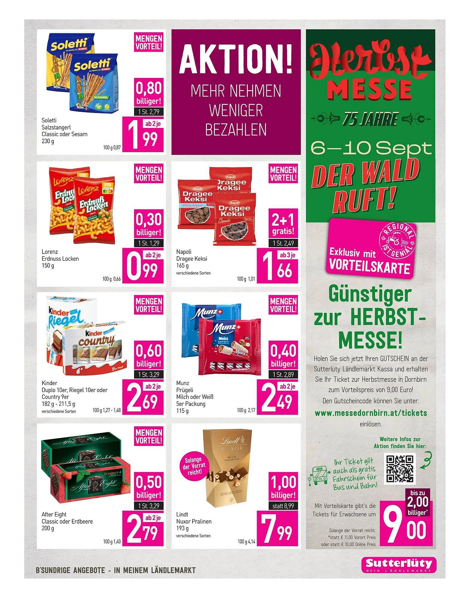 Sutterlüty Flugblatt von 7. September bis 12. September 2023 - Flugblätt seite 18