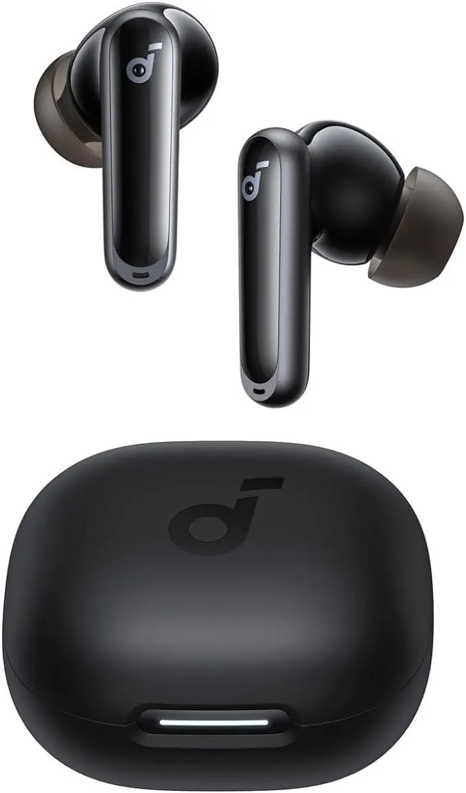 soundcore P40i by Anker, Wireless Earbuds mit Noise Cancelling, Adaptive Geräuschunterdrückung, BassUp, 60h Spielzeit, 2-in-1 Hülle und Smartphone-Ständer, IPX5, kabelloses Aufladen, Bluetooth 5.3