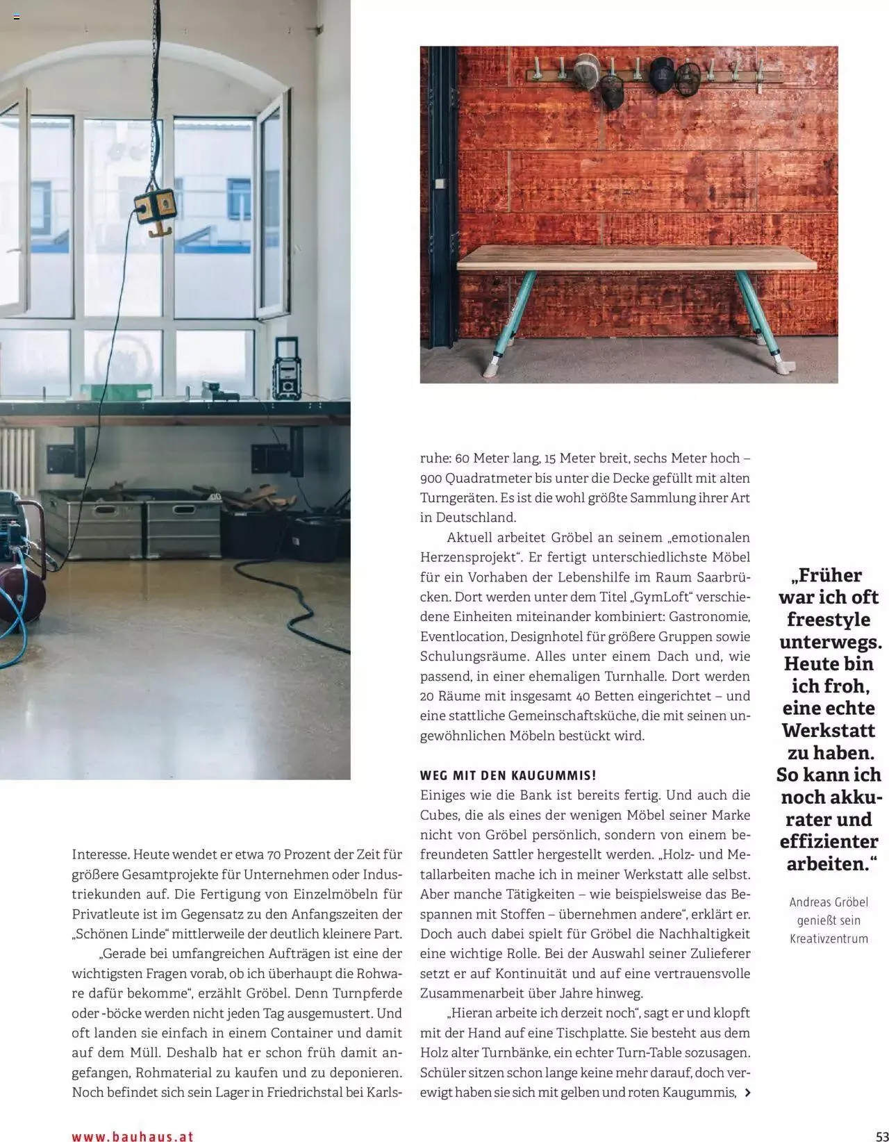 Bauhaus passt! Magazin von 24. Jänner bis 31. Dezember 2023 - Flugblätt seite 53