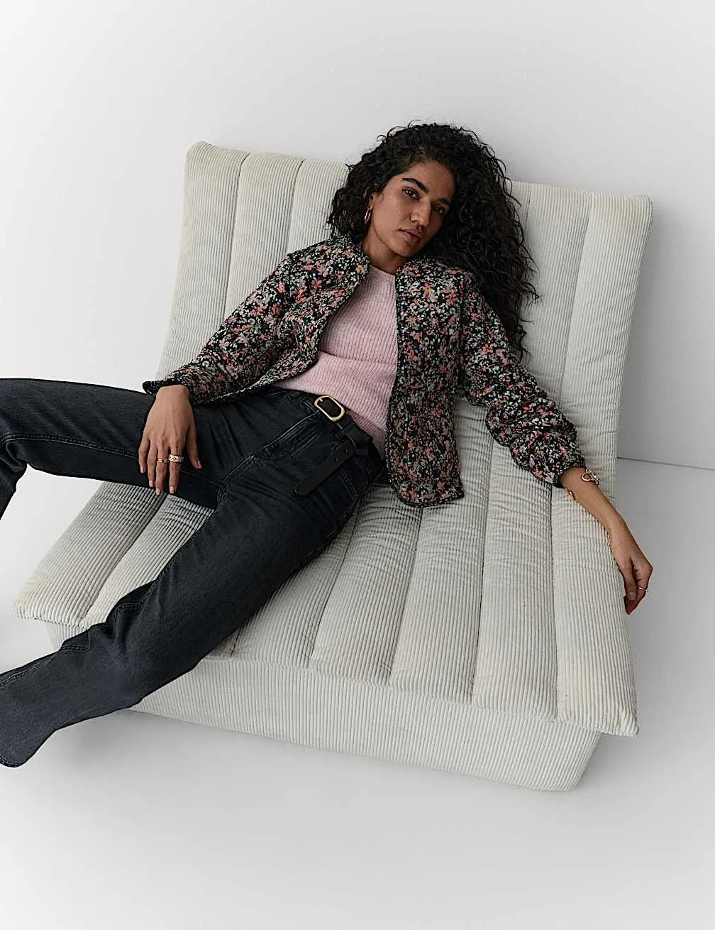 Pure Cotton Printed Quilted Reversible Jacket