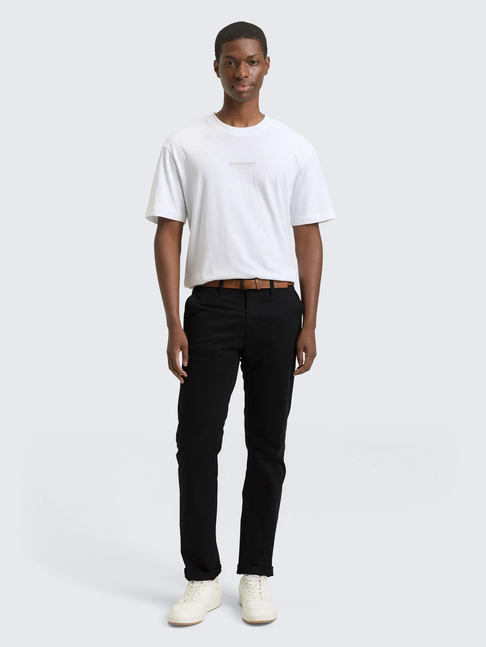 Slim Fit Chino Hose mit Gürtel