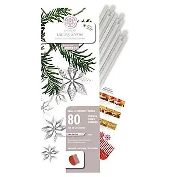 Quilling-Set "Galaxy-Stars", silber, für 10–20 Sterne