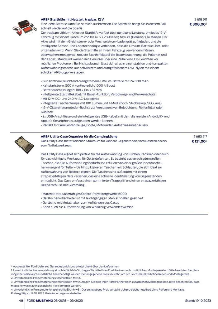 FORD MUSTANG von 2. November bis 2. November 2024 - Flugblätt seite 48