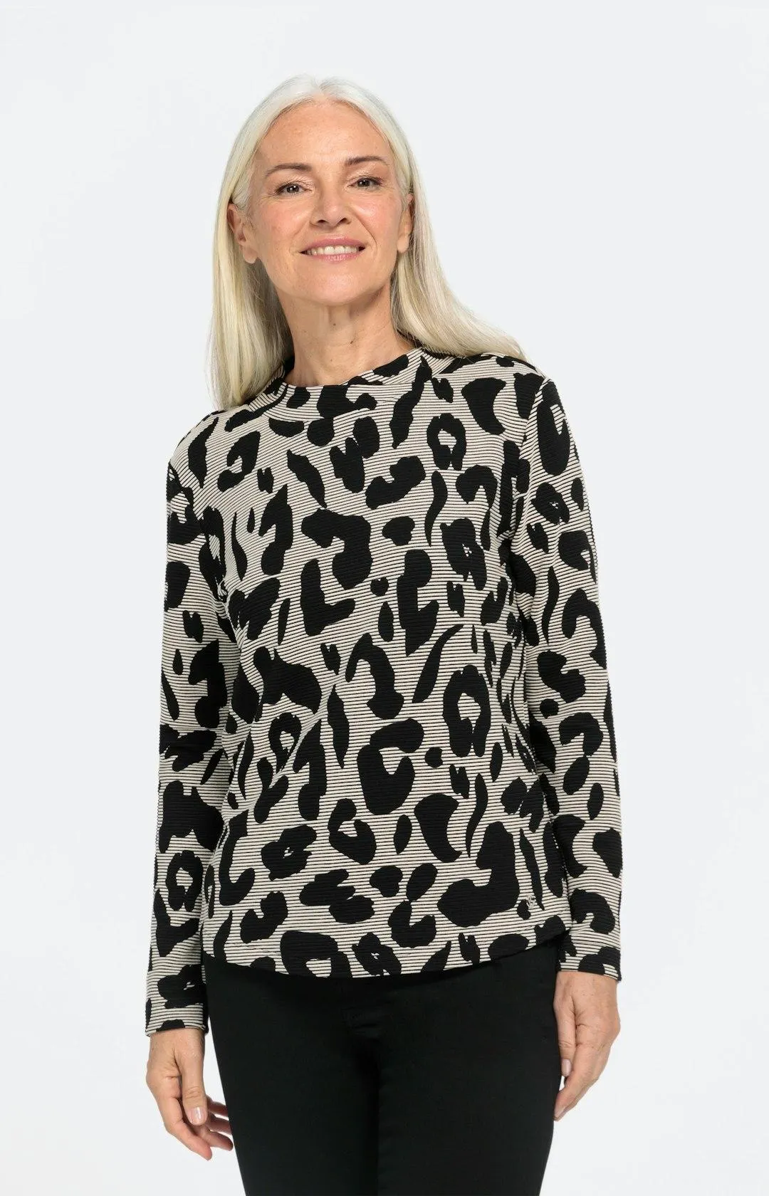 Sweatshirt mit 1/1-Arm und Struktur