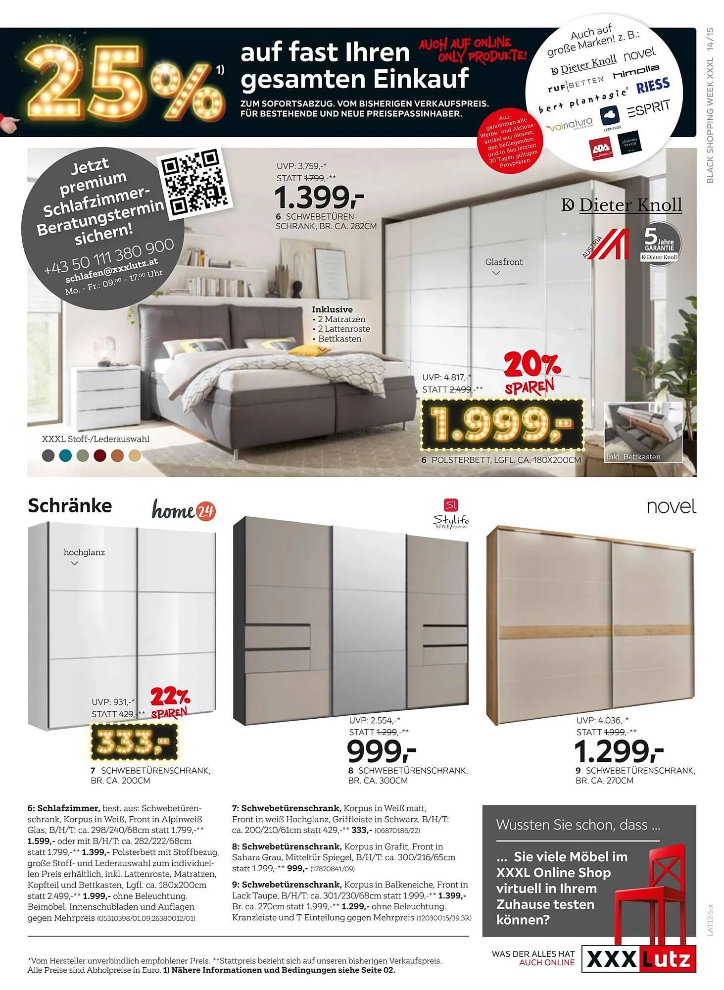 XXXLutz Prospekt von 24. November bis 8. Dezember 2025 - Flugblätt seite  15