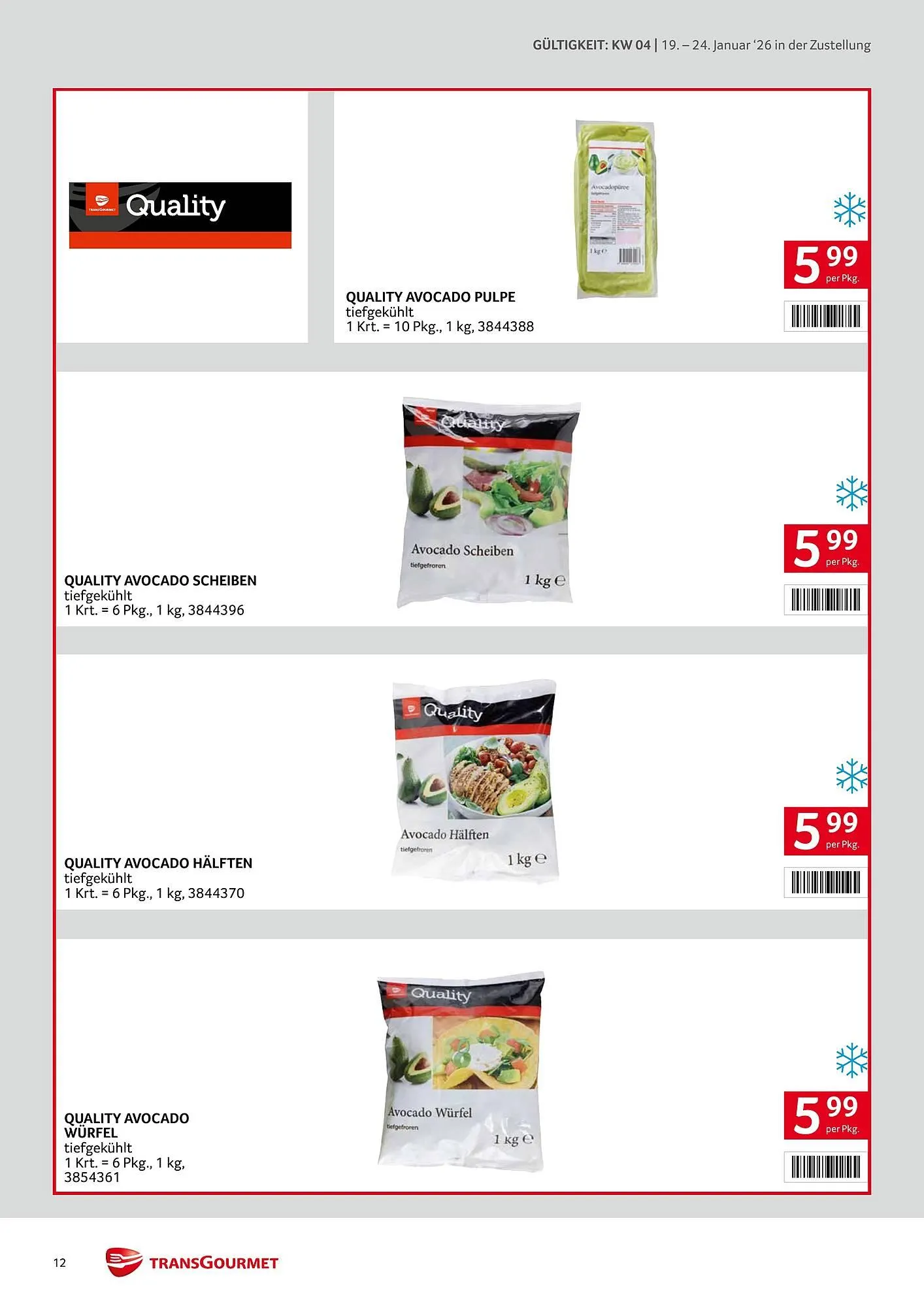 Transgourmet Flugblatt von 19. Jänner bis 24. Jänner 2026 - Flugblätt seite  12