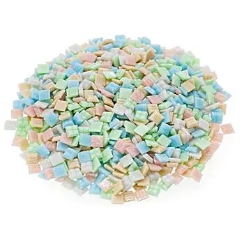 Glas-Mosaik, Pastelltöne, 10 x 10 mm, 750 g