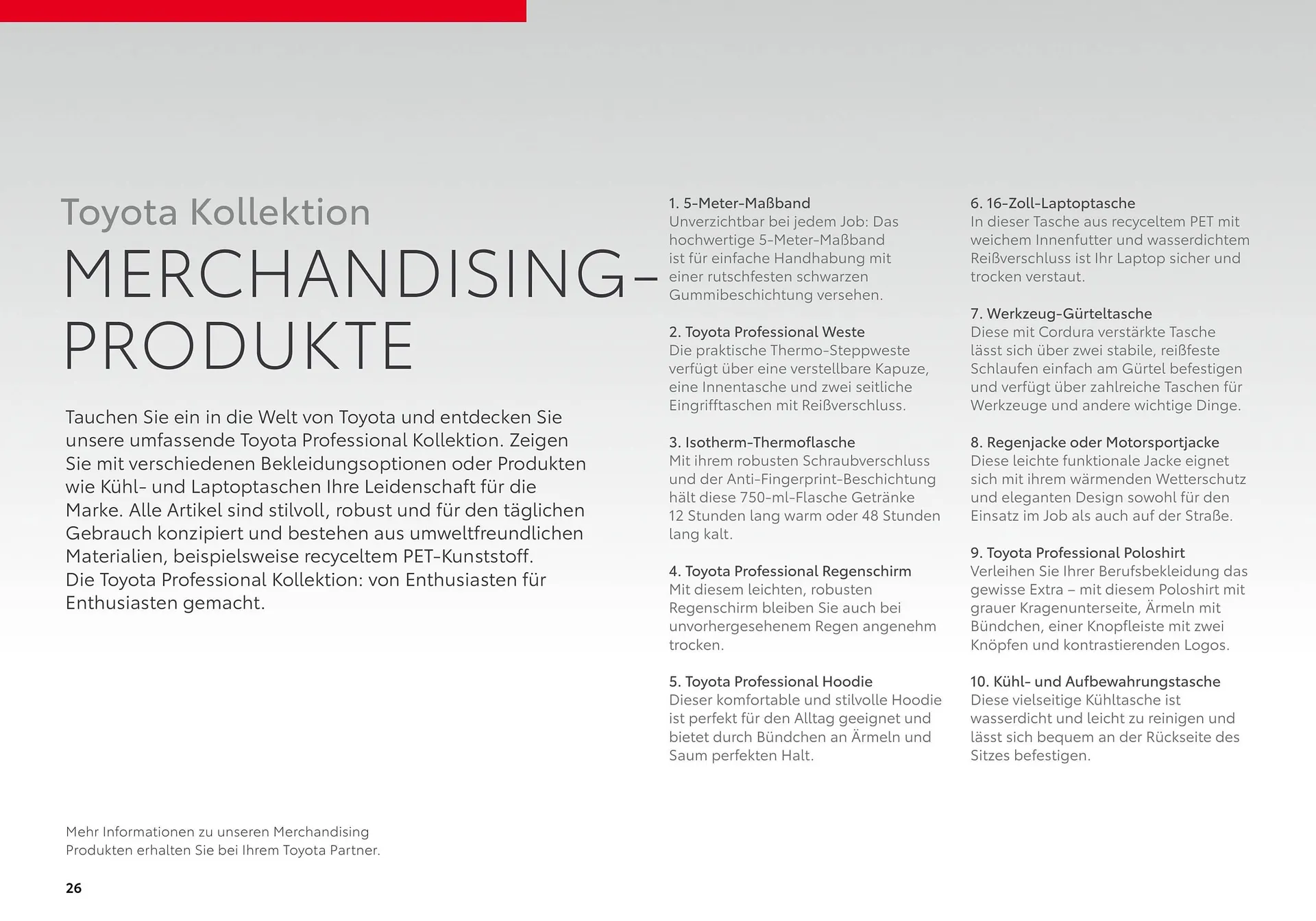 Toyota Flugblatt von 1. April bis 30. April 2026 - Flugblätt seite  26