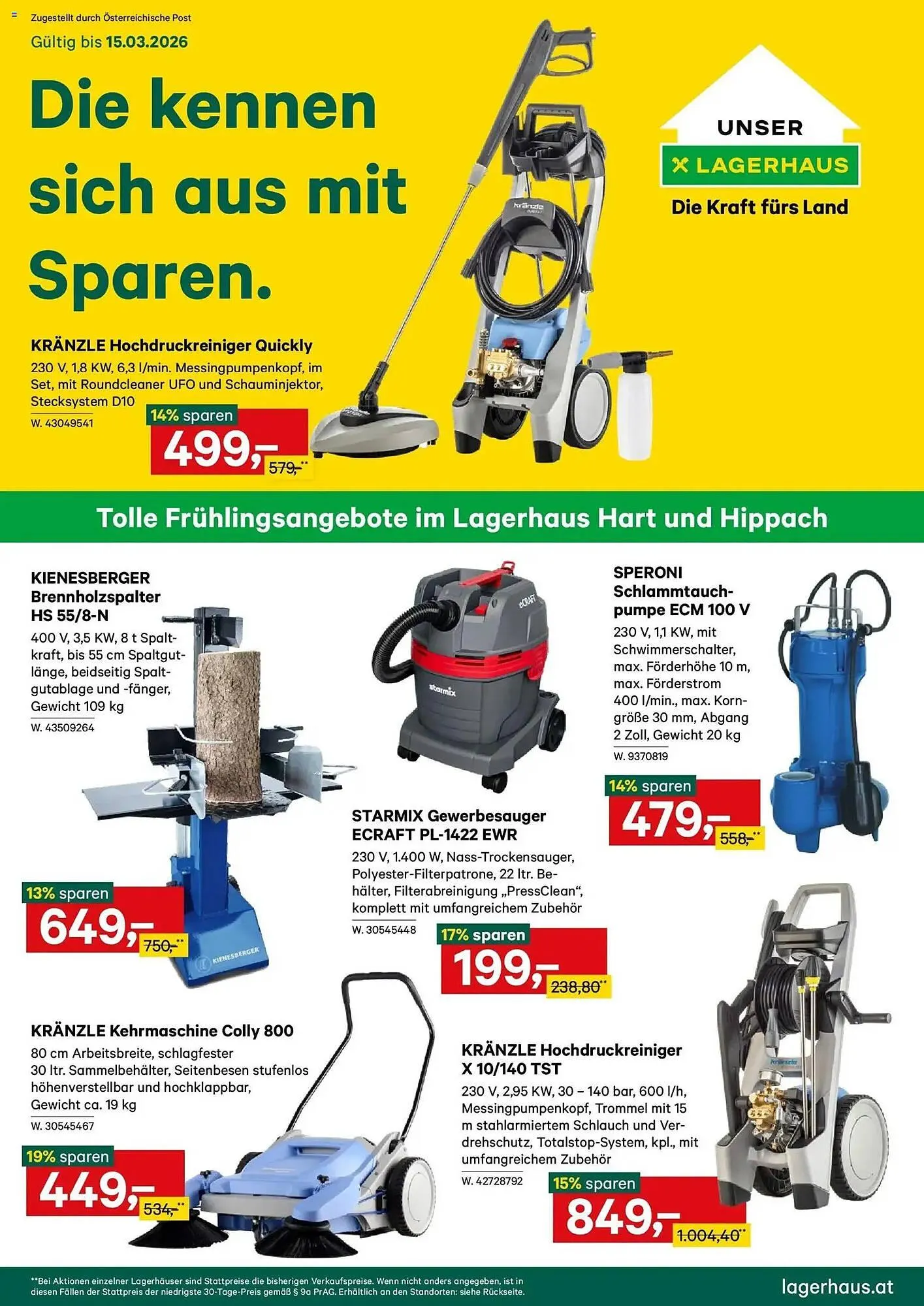 Lagerhaus Flugblatt von 1. März bis 15. März 2026 - Flugblätt seite 1