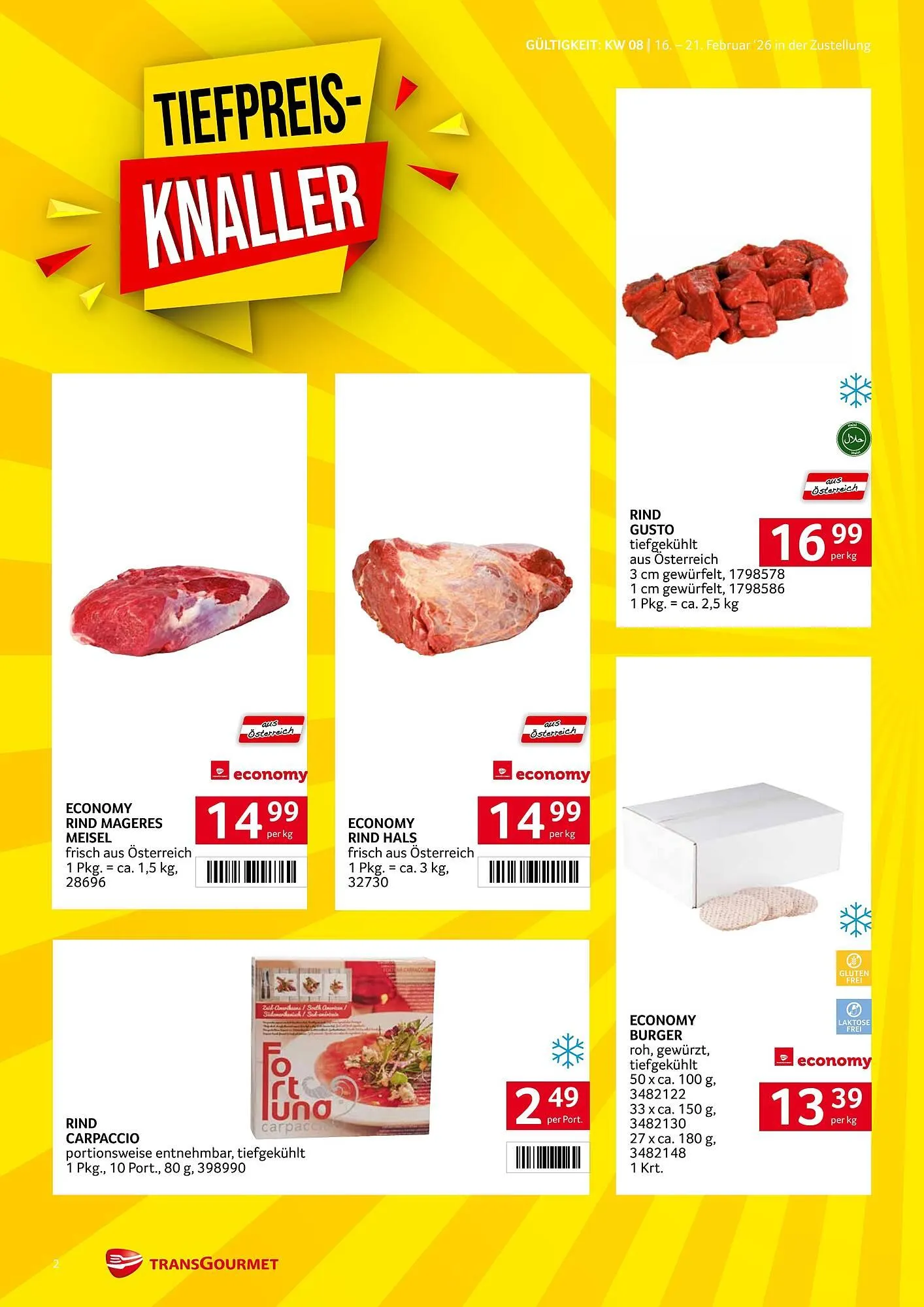Transgourmet Flugblatt von 16. Februar bis 21. Februar 2026 - Flugblätt seite  2