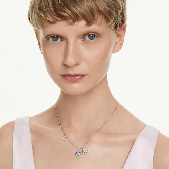 Symbolica Anhänger Stern, Blau, Rhodiniert