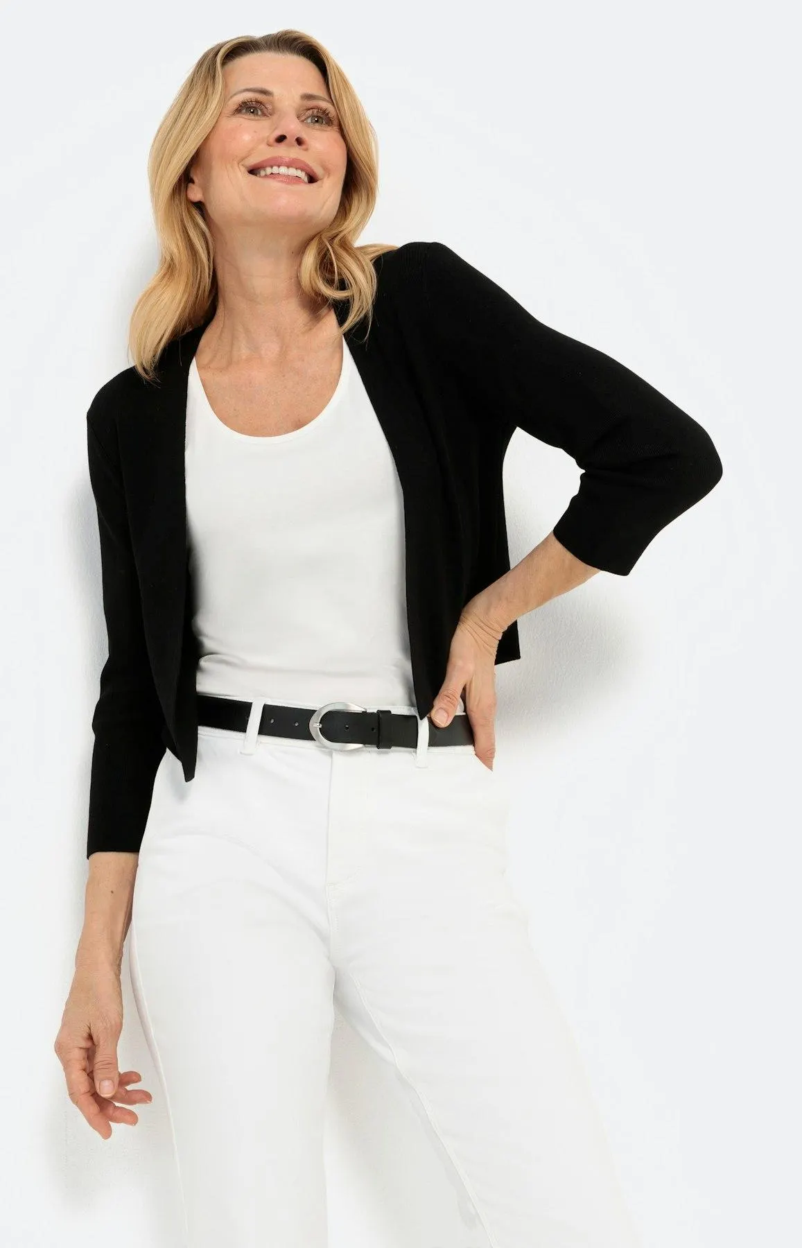 Offener Cardigan mit 3/4-Ärmel