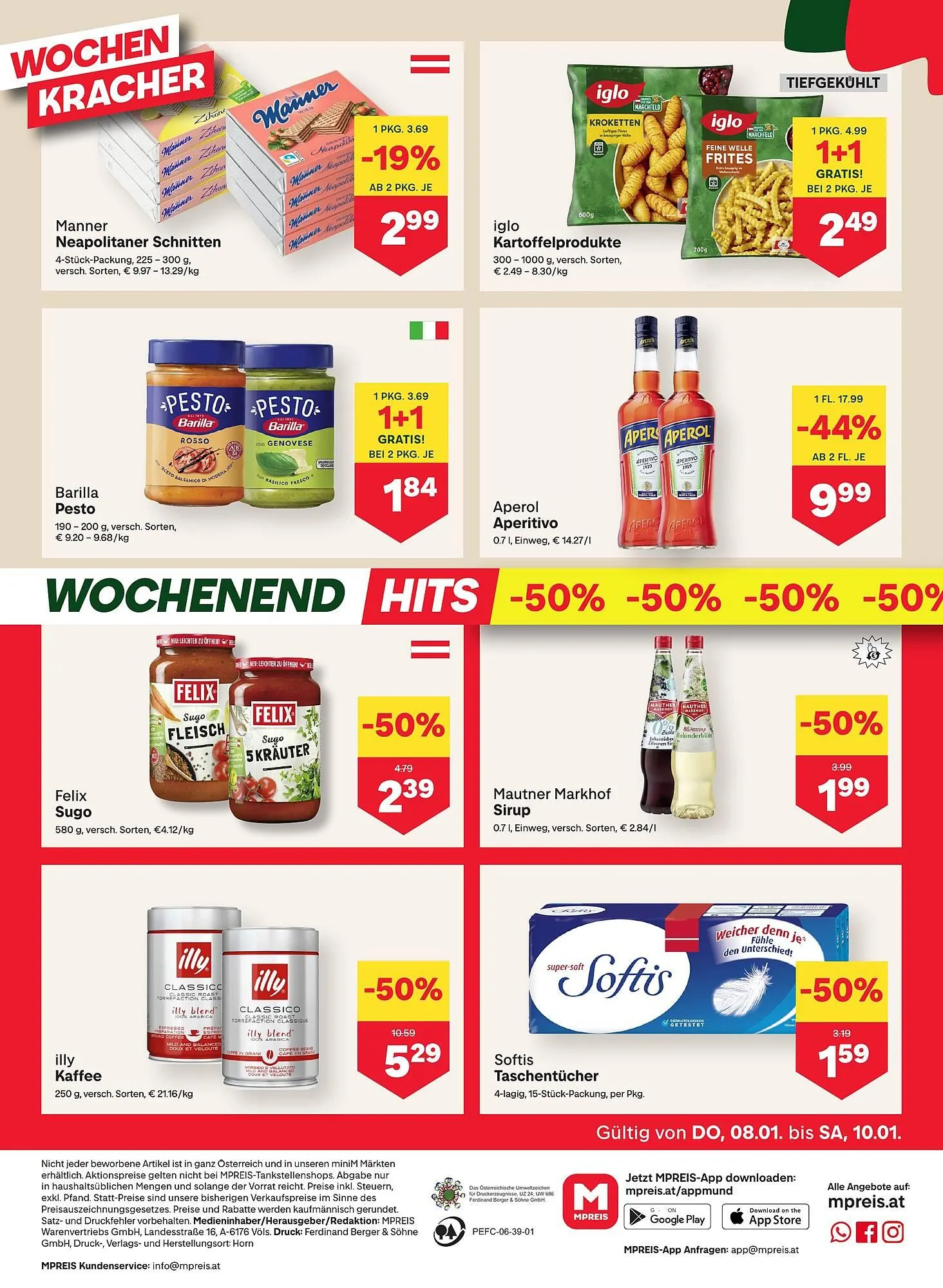 MPreis Flugblatt von 8. Jänner bis 14. Jänner 2026 - Flugblätt seite  12