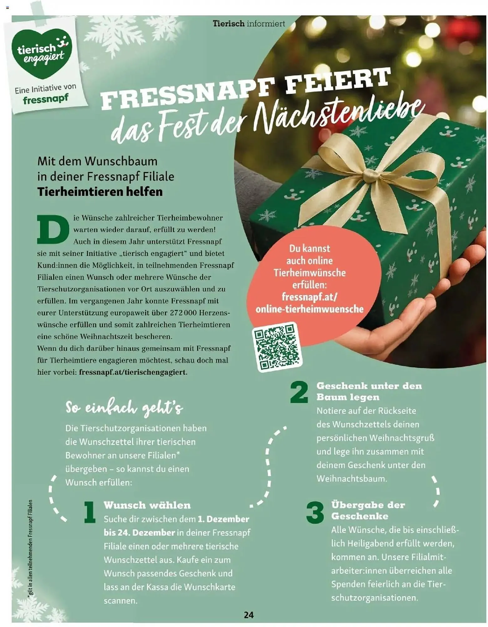 Fressnapf Flugblatt von 1. November bis 31. Dezember 2025 - Flugblätt seite 24