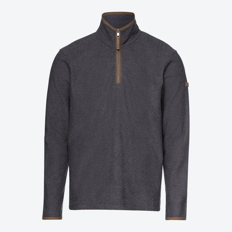 Herren-Strickfleece-Troyer mit elastischen Abschlüssen