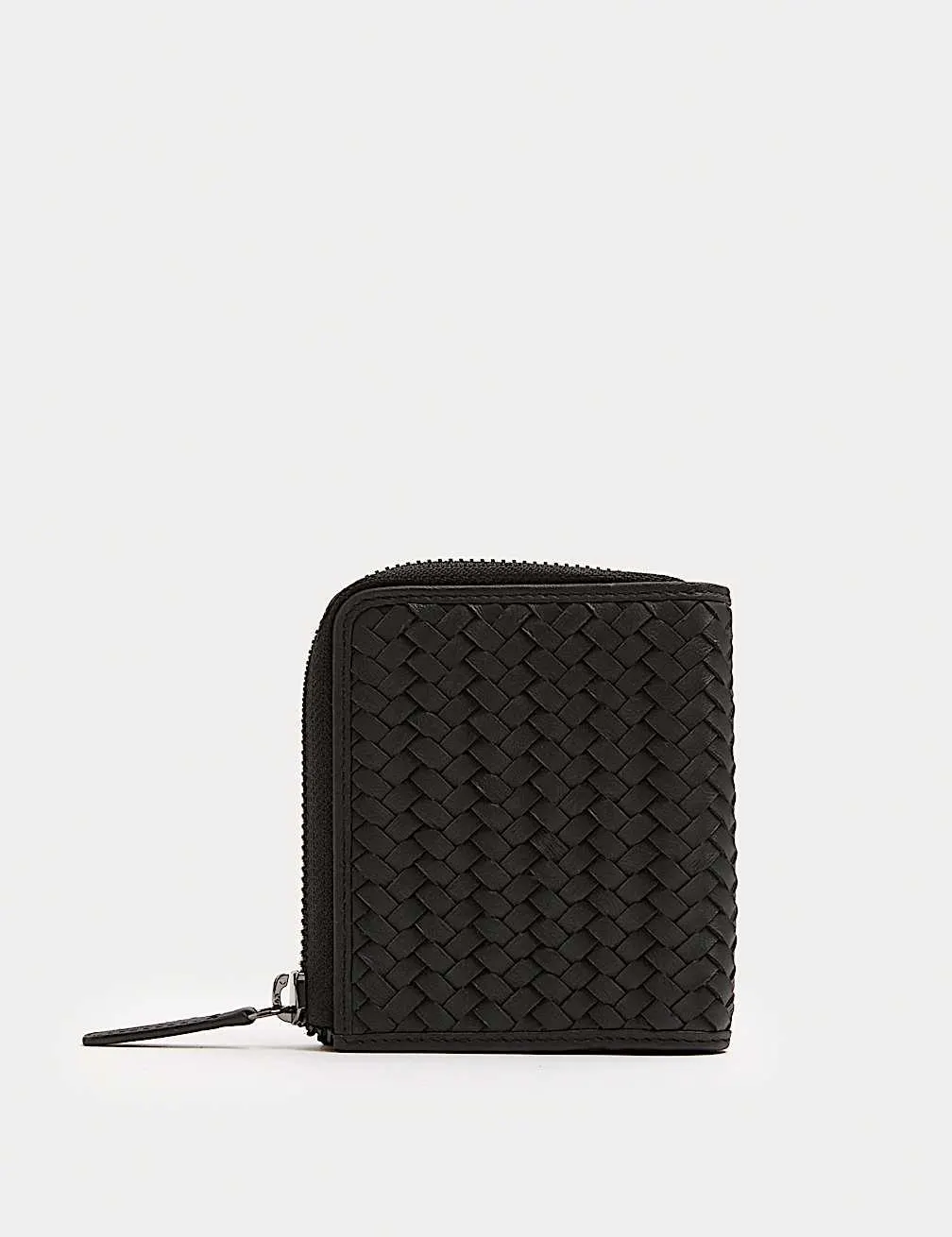 Aufklappbare Geldbörse aus Leder