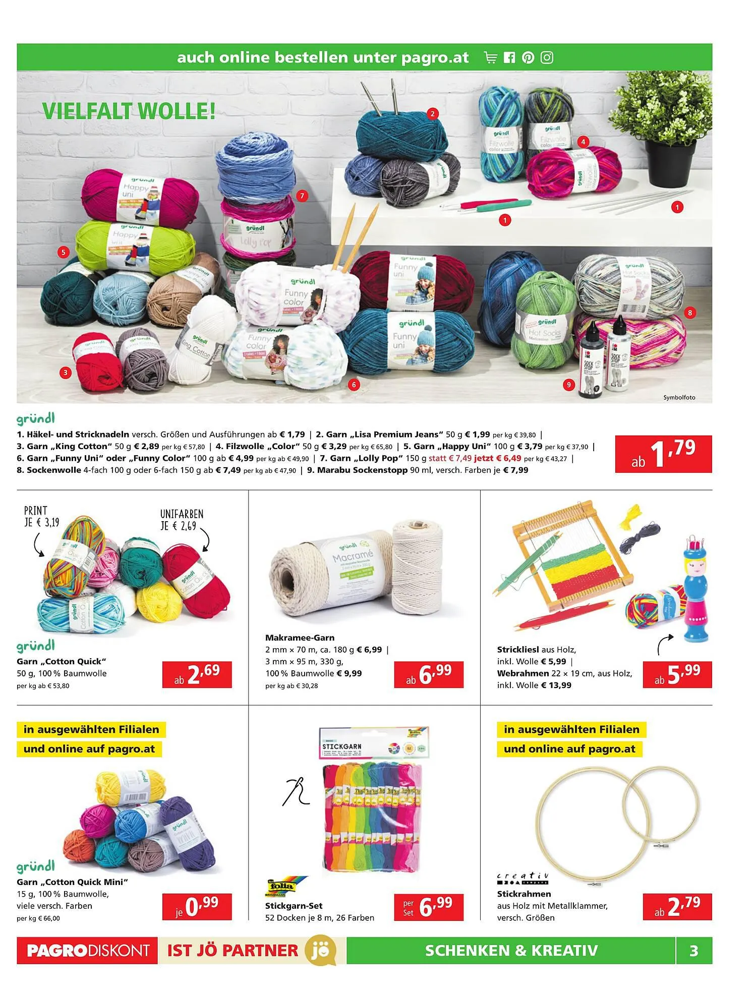 Pagro Diskont Flugblatt von 28. September bis 11. Oktober 2023 - Flugblätt seite 3