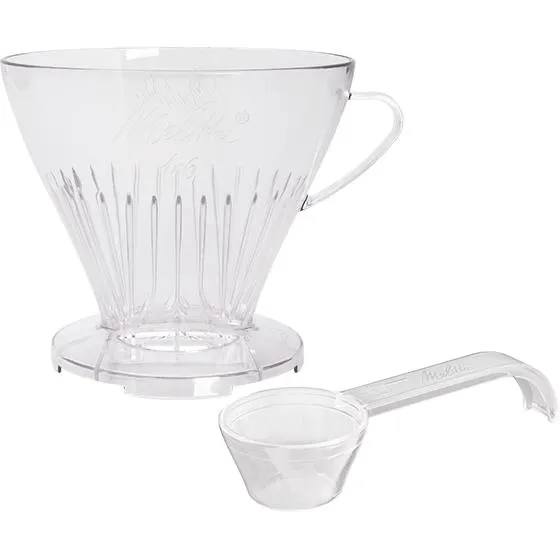 Kaffeefilter 1x6® transparent mit Kaffeedosierlöffel