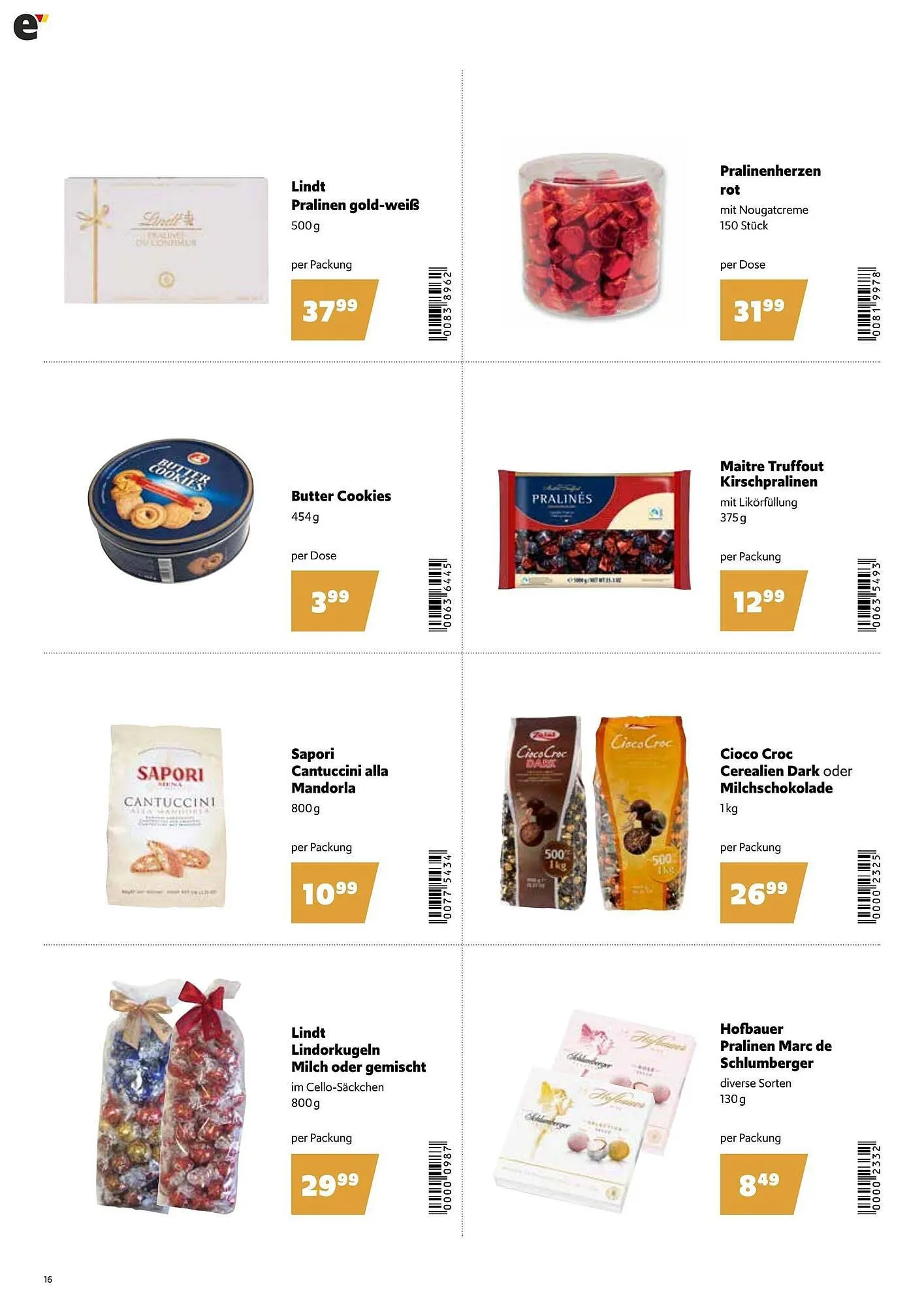 Eurogast Grissemann Flugblatt von 1. Dezember bis 31. Dezember 2025 - Flugblätt seite  16