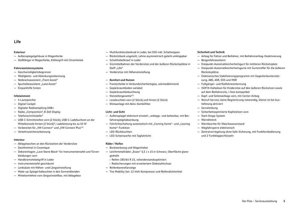 Volkswagen POLO von 16. Februar bis 16. Februar 2025 - Flugblätt seite  5