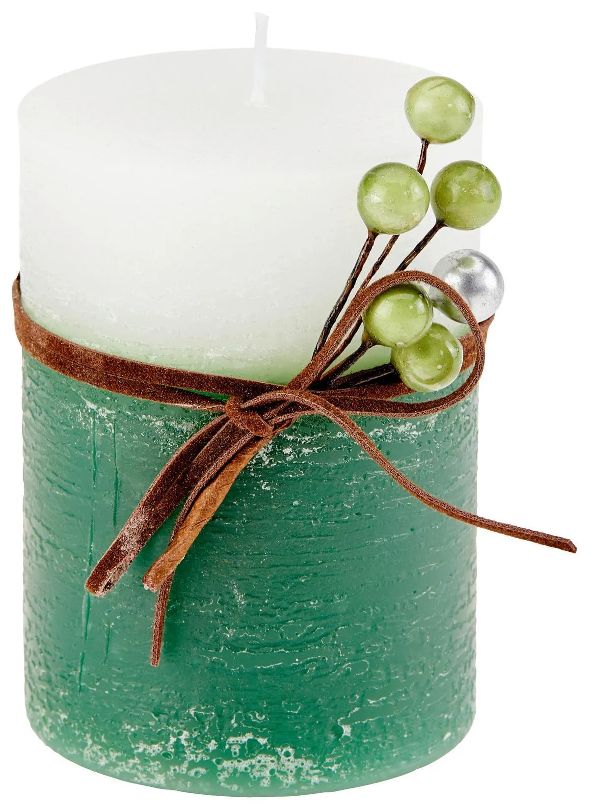 Ondega Stumpenkerze Ryad Grün/Weiß DxH: 7x10 cm