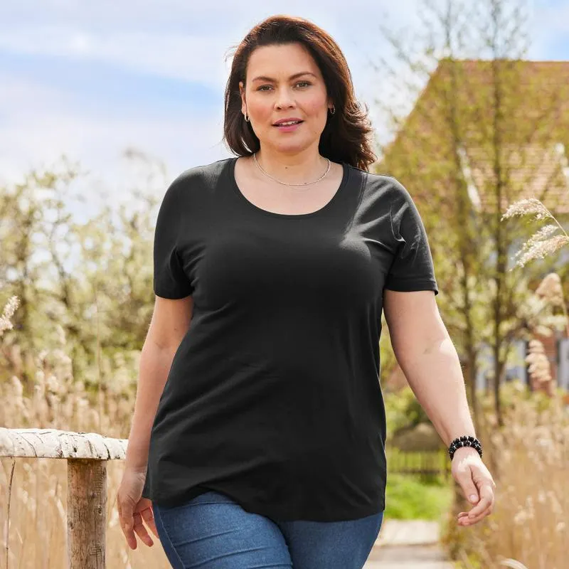 Damen-T-Shirt mit hohem Baumwoll-Anteil, große Größen