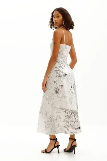 Kombiniertes Midi-Kleid