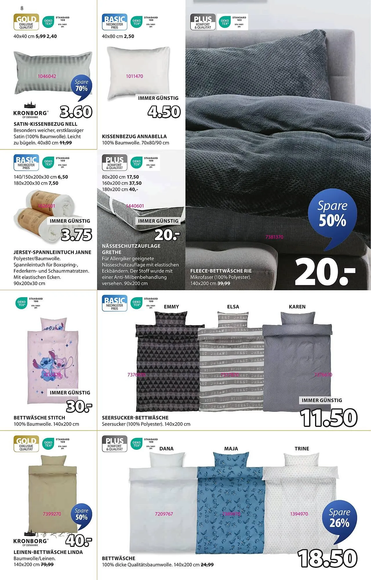 JYSK Flugblatt von 3. Jänner bis 11. Februar 2025 - Flugblätt seite 8