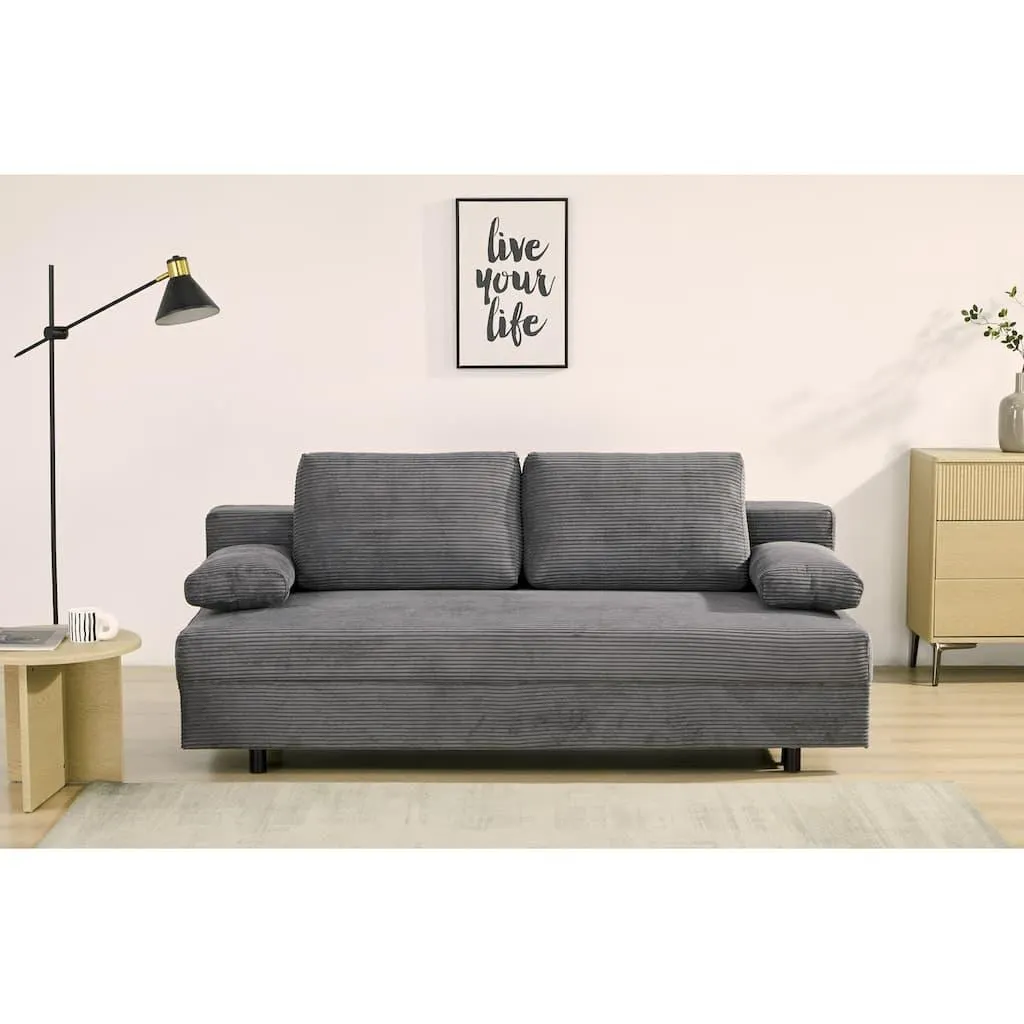 OTTO home Schlafsofa »ONNIKO Cord, Breite: 192 cm, Liegefläche 121x192 cm, softer Cord-Bezug« mit Bettfunktion & Bettkasten