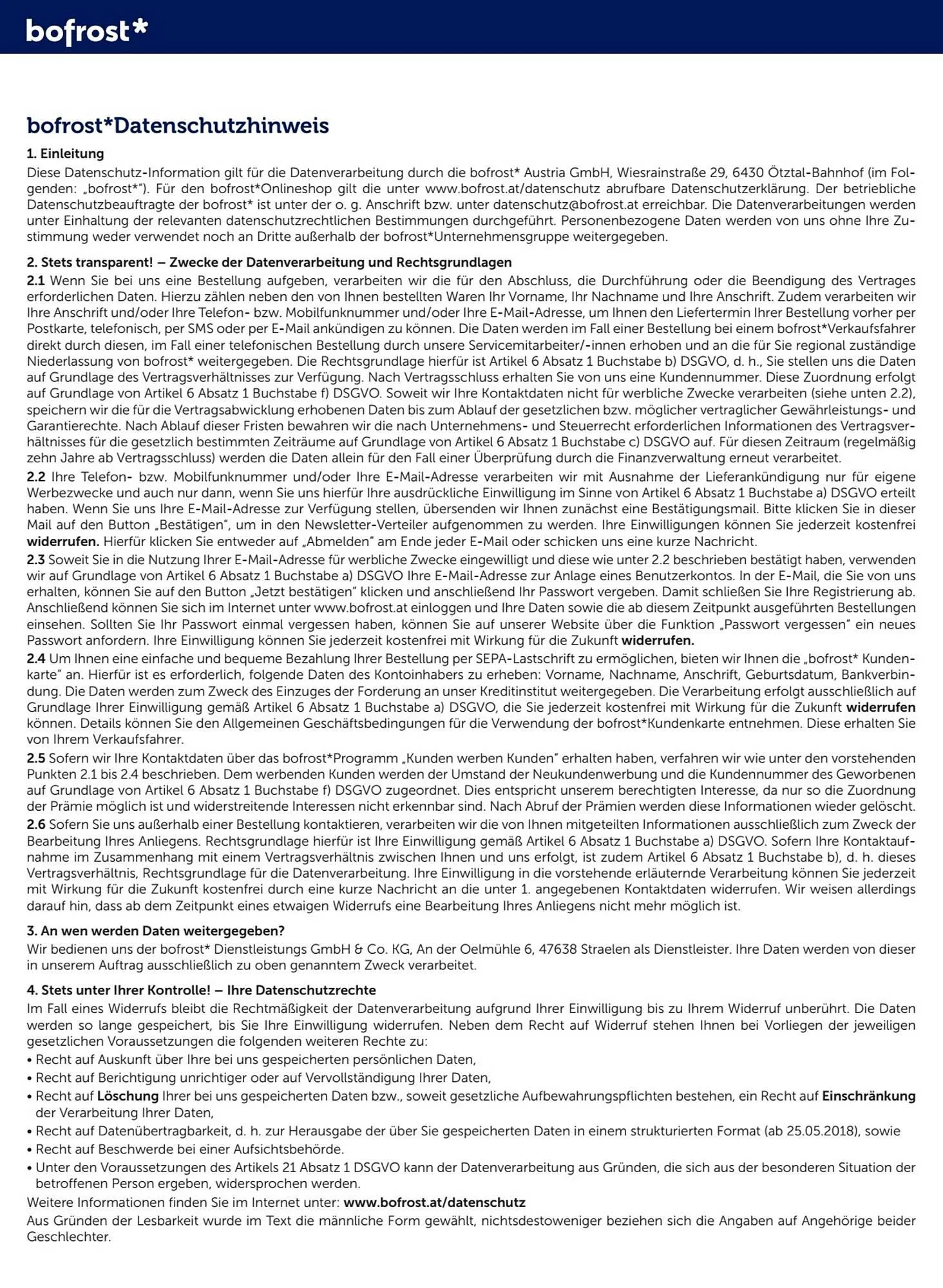 Bofrost Flugblatt von 25. September bis 29. Februar 2024 - Flugblätt seite 134